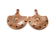 2 Copper Connector Charm Antique Copper Charm (35x30mm) G16387