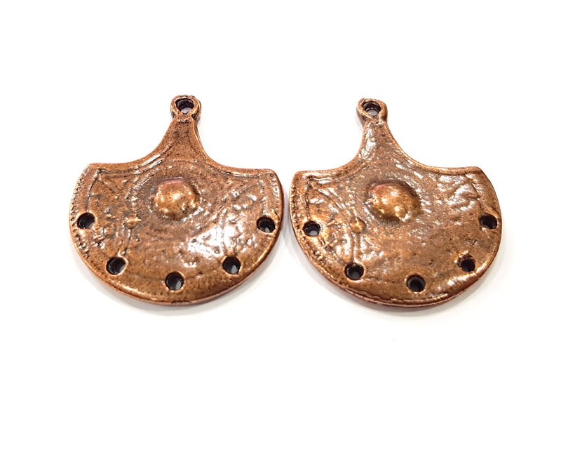 2 Copper Connector Charm Antique Copper Charm (35x30mm) G16387