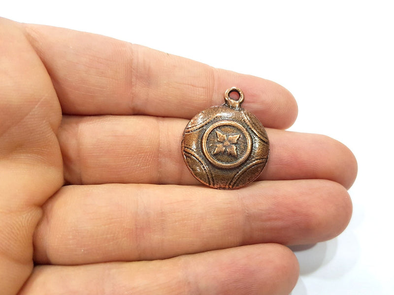 4 Copper Charm Antique Copper Charm (23mm) G16399