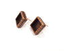 Square Earring Blank Backs Base Copper Resin Blank Cabochon Base inlay Mountings Antique Copper Plated (10x10mm) 1 Pair G16410