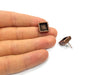 Square Earring Blank Backs Base Copper Resin Blank Cabochon Base inlay Mountings Antique Copper Plated (10x10mm) 1 Pair G16410
