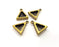 4 Triangle Base Resin Base Pendant Blank inlay Blank Mosaic Blank Bezel Setting Mountings Antique Bronze Plated Metal (9x8mm blank) G16413