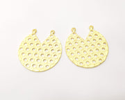 2 Gold Charms Gold Plated Charms  (35x33mm)  G17196