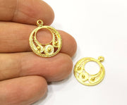 5 Gold Charms Gold Plated Charms  (22x18mm)  G17205