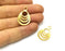 4 Gold Charms Gold Plated Charms  (28x18mm)  G17211