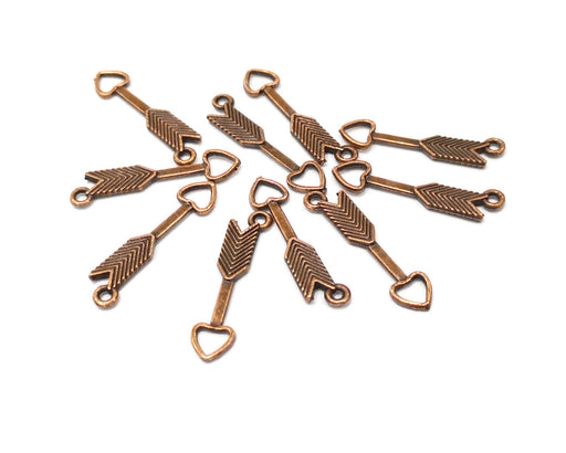20 Arrow Charm Antique Copper Charm (29x6mm) G17214