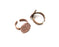 Copper Ring Blank Setting Hammered Cabochon Base Ring Backs Mounting Adjustable Ring Base Bezel (18mm) Antique Copper Plated G17215