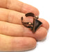 Copper Ring Settings inlay Ring Blank Mosaic Ring Bezel Base Cabochon Mountings (15 mm blank) Antique Copper Plated Brass  G17219