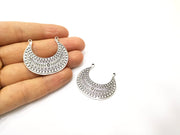 2 Silver Charms Antique Silver Plated Charms (39x35mm)  G17226