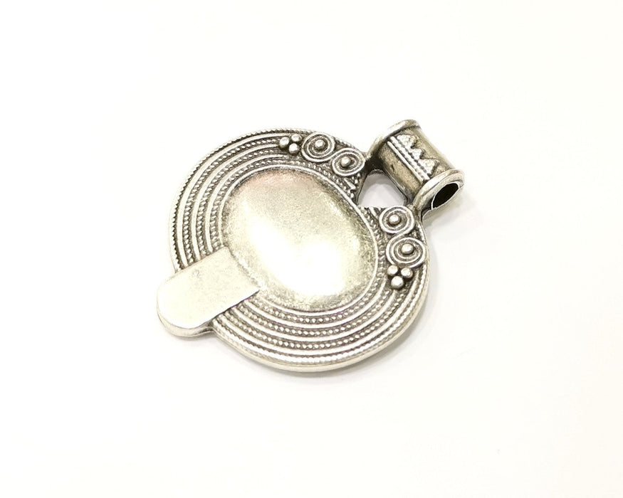 Silver Pendant Antique Silver Plated Pendant (42x36mm)  G17243