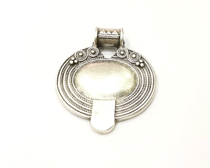 Silver Pendant Antique Silver Plated Pendant (42x36mm)  G17243