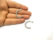 4 Silver Charms Antique Silver Plated Charms (33x25mm)  G17246