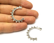 4 Silver Charms Antique Silver Plated Charms (33x25mm)  G17246