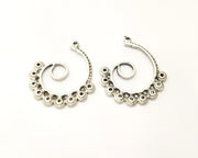 4 Silver Charms Antique Silver Plated Charms (35x30mm)  G17251