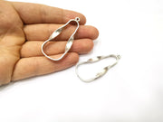 2 Silver Charms Antique Silver Plated Charms (55x24mm)  G17258