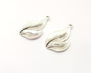 4 Leaf Charms Antique Silver Plated Charms (35x24mm)  G17265