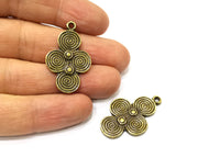 2 Antique Bronze Charm Antique Bronze Plated Charm (35x22mm) G17266