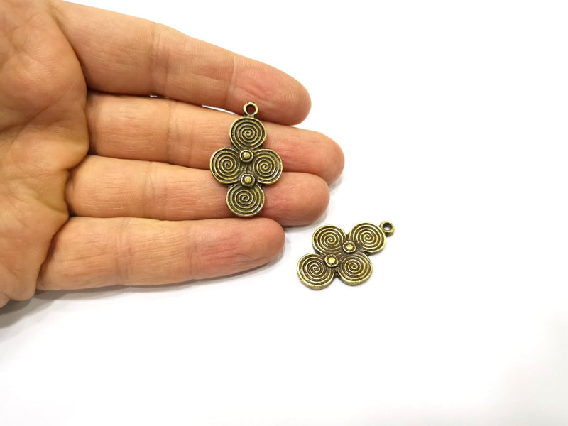 2 Antique Bronze Charm Antique Bronze Plated Charm (35x22mm) G17266