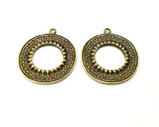 2 Antique Bronze Charm Antique Bronze Plated Charm (35mm) G17274