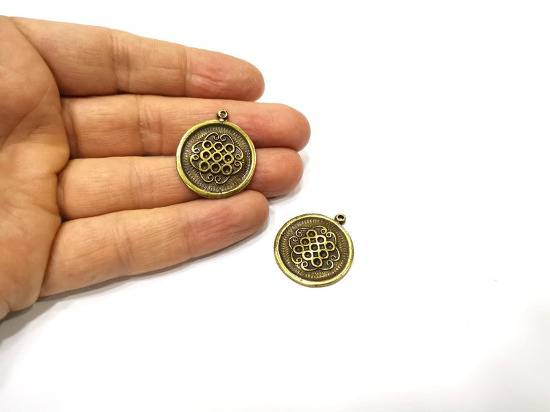 4 Antique Bronze Charm Antique Bronze Plated Charm (25mm) G17276