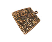 2 Copper Charm Antique Copper Charm (41x38mm) G17278