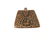 2 Copper Charm Antique Copper Charm (41x38mm) G17278