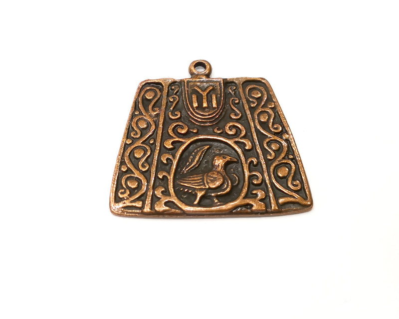 2 Copper Charm Antique Copper Charm (41x38mm) G17278
