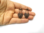 2 Copper Charm Antique Copper Charm (43x21mm) G17372