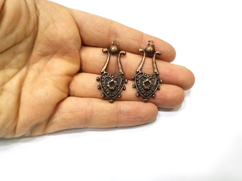 2 Copper Charm Antique Copper Charm (43x21mm) G17372
