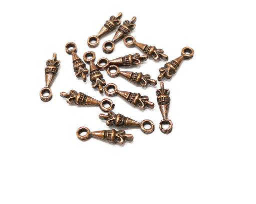 20 Copper Charm Antique Copper Charm (16x4mm) G17282