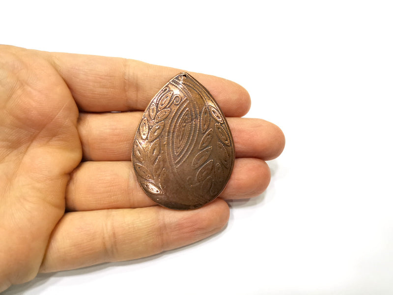 Antique Copper Pendant Antique Copper Plated Metal (52x38mm) G17284