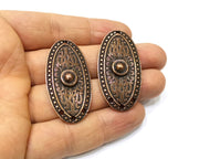 2 Copper Charm Connector Antique Copper Charm (46x23mm) G17288