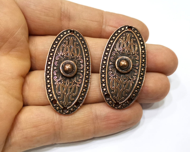 2 Copper Charm Connector Antique Copper Charm (46x23mm) G17288