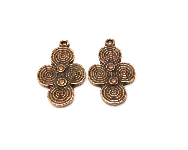 2 Copper Charm Antique Copper Charm (35x21mm) G17290