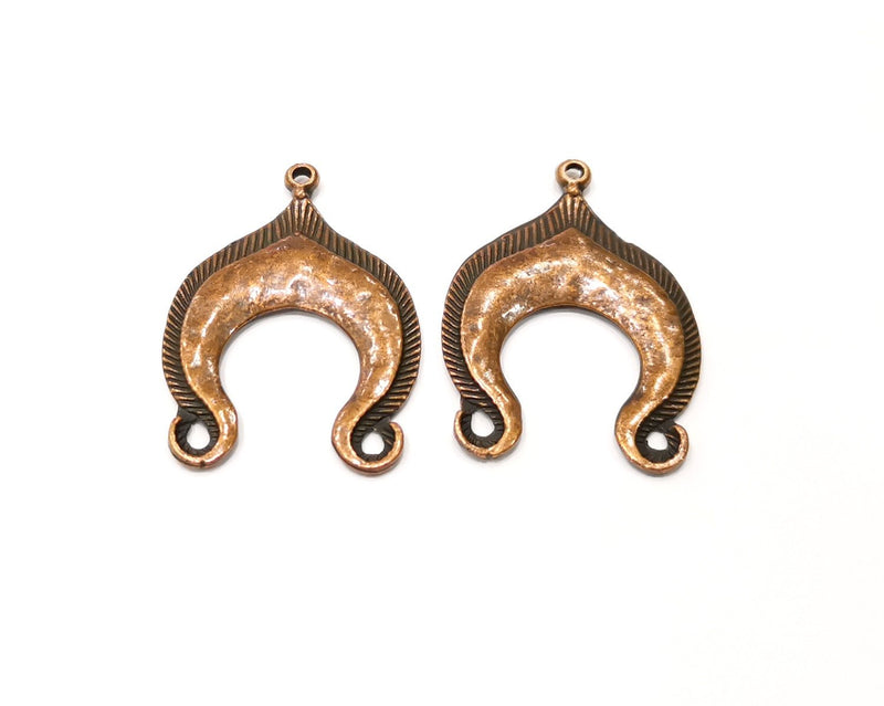 2 Copper Charm Antique Copper Charm (35x25mm) G17291