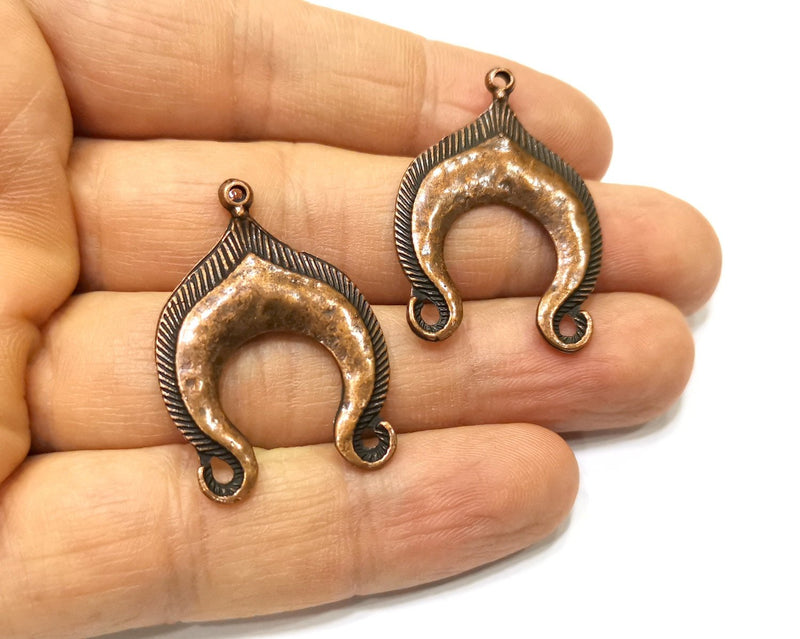 2 Copper Charm Antique Copper Charm (35x25mm) G17291