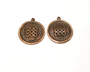 2 Copper Charm Antique Copper Charm (25mm) G17295