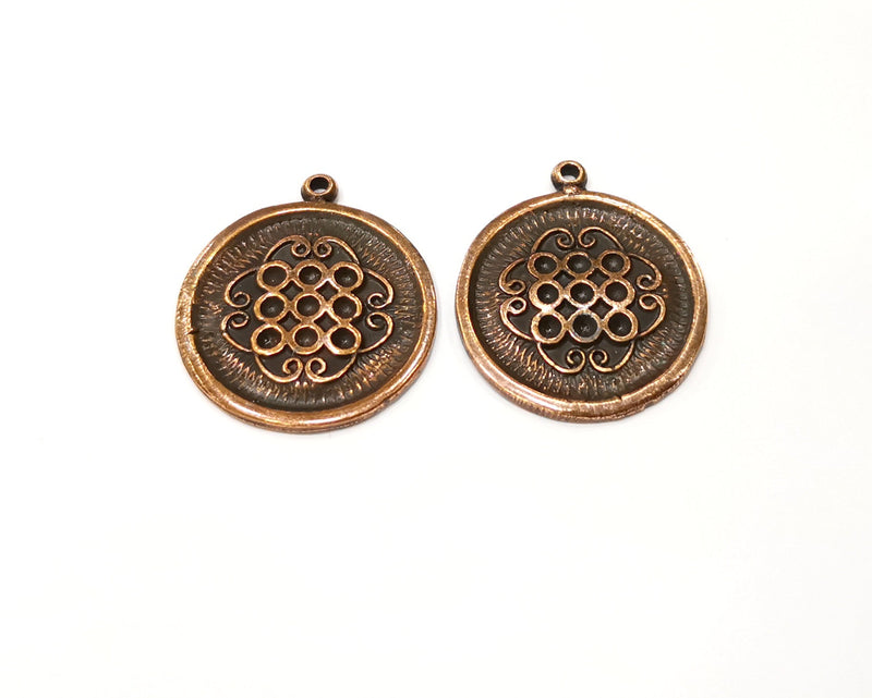 2 Copper Charm Antique Copper Charm (25mm) G17295
