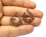 8 Copper Charm Antique Copper Charm (27x23mm) G17625