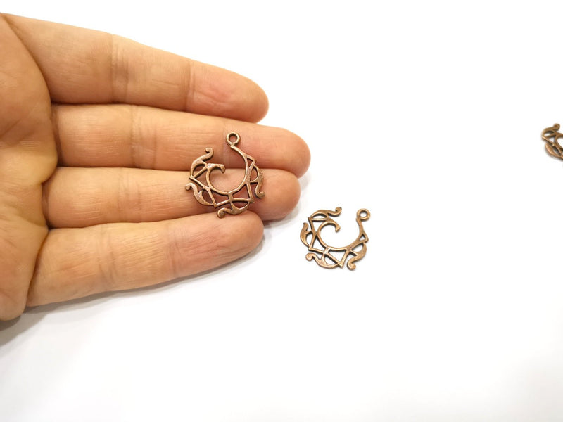 8 Copper Charm Antique Copper Charm (27x23mm) G17625