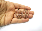 4 Peace Charm Antique Copper Charm (46x25mm) G17305