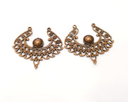 2 Copper Charm Antique Copper Charm (43x40mm) G17316