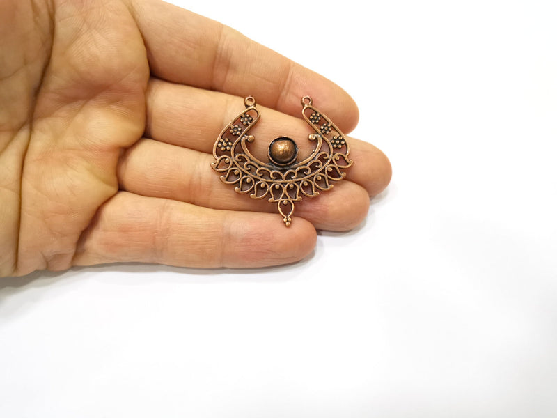 2 Copper Charm Antique Copper Charm (43x40mm) G17316