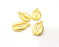 4 Cowrie Shell Charms Gold Charms Gold Plated Shell Charms (23x12mm)  G16436