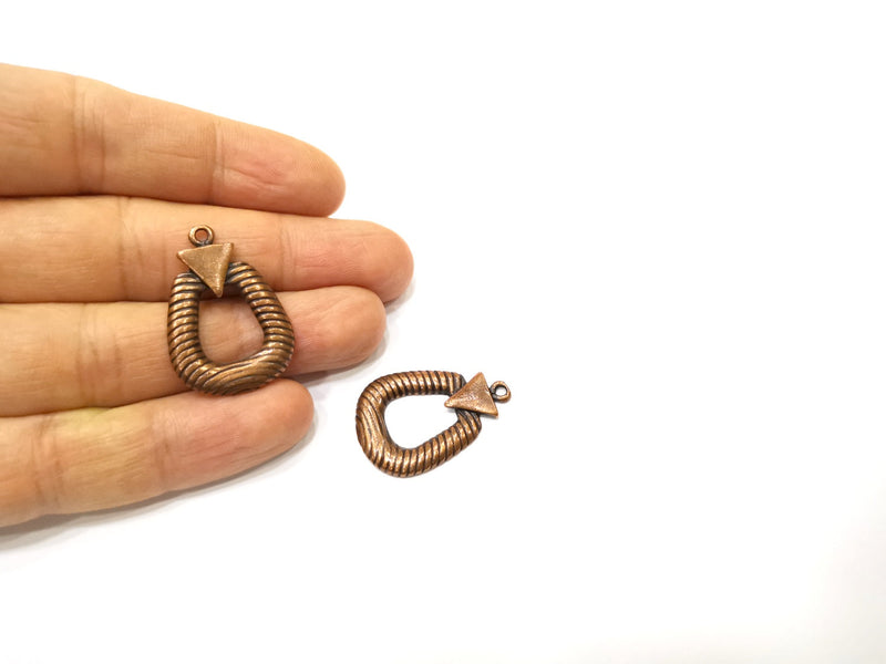 4 Copper Charm Antique Copper Charm (31x22mm) G17319