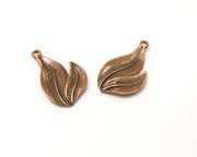 4 Leaf Charm Antique Copper Charm (35x20mm) G17322