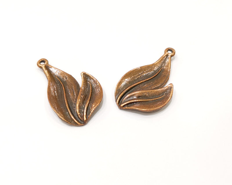 4 Leaf Charm Antique Copper Charm (35x20mm) G17322