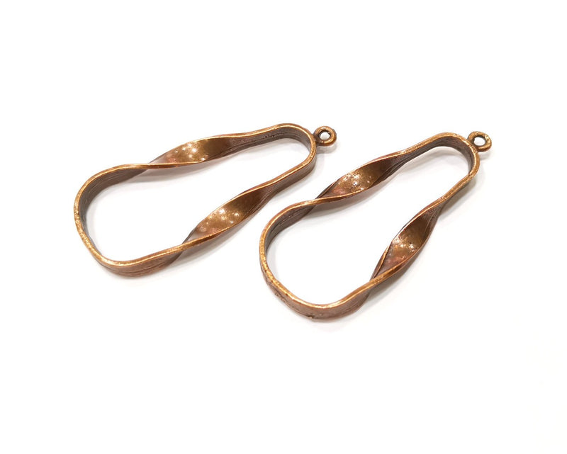2 Copper Charm Antique Copper Charm (55x23mm) G17323
