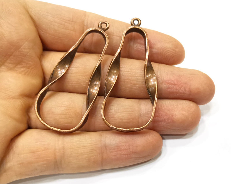 2 Copper Charm Antique Copper Charm (55x23mm) G17323