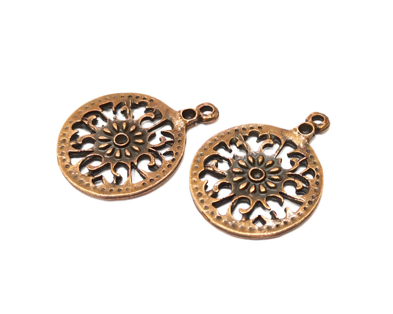 2 Copper Charm Antique Copper Charm (39x29mm) G17324